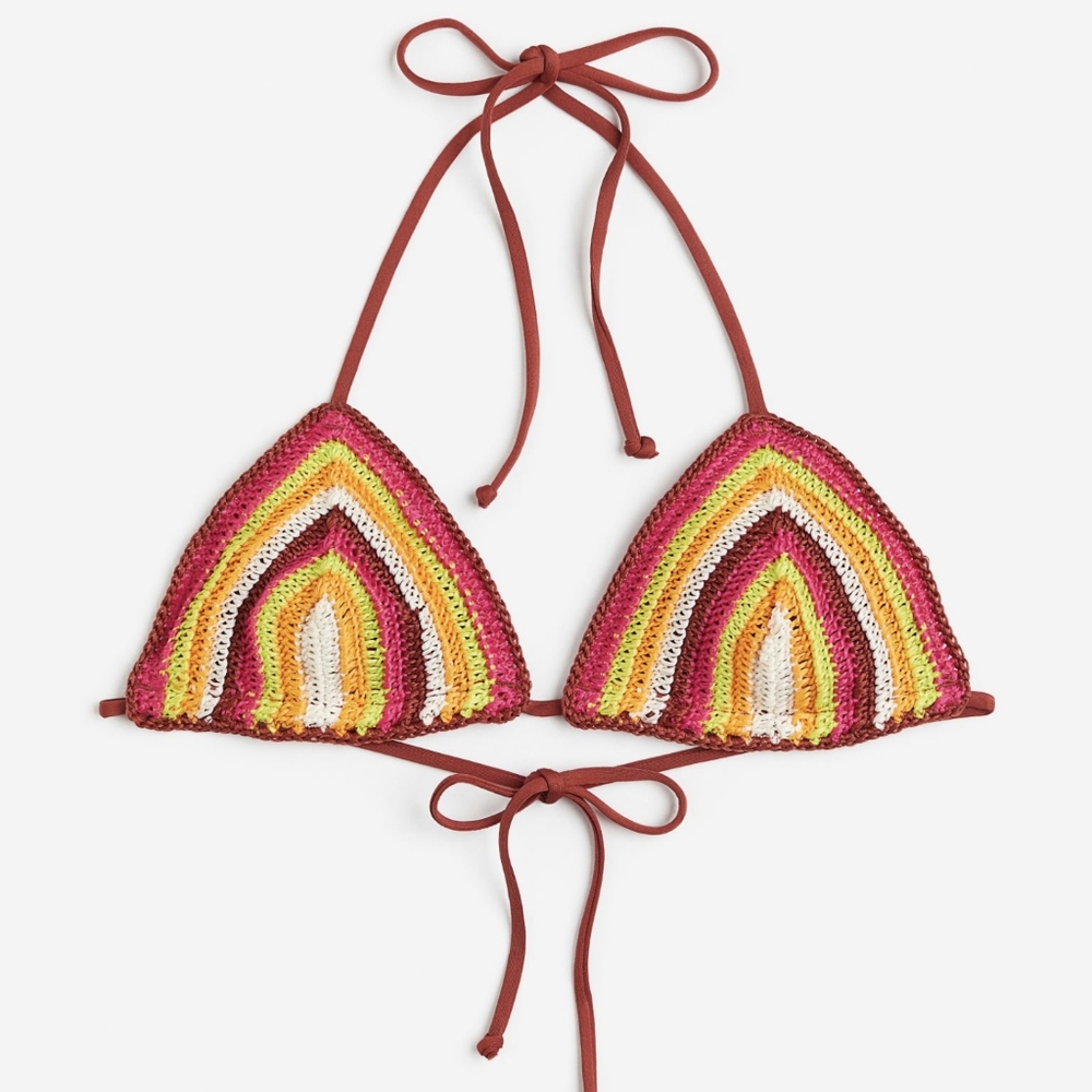 H&M Crochet-look triangle bikini top